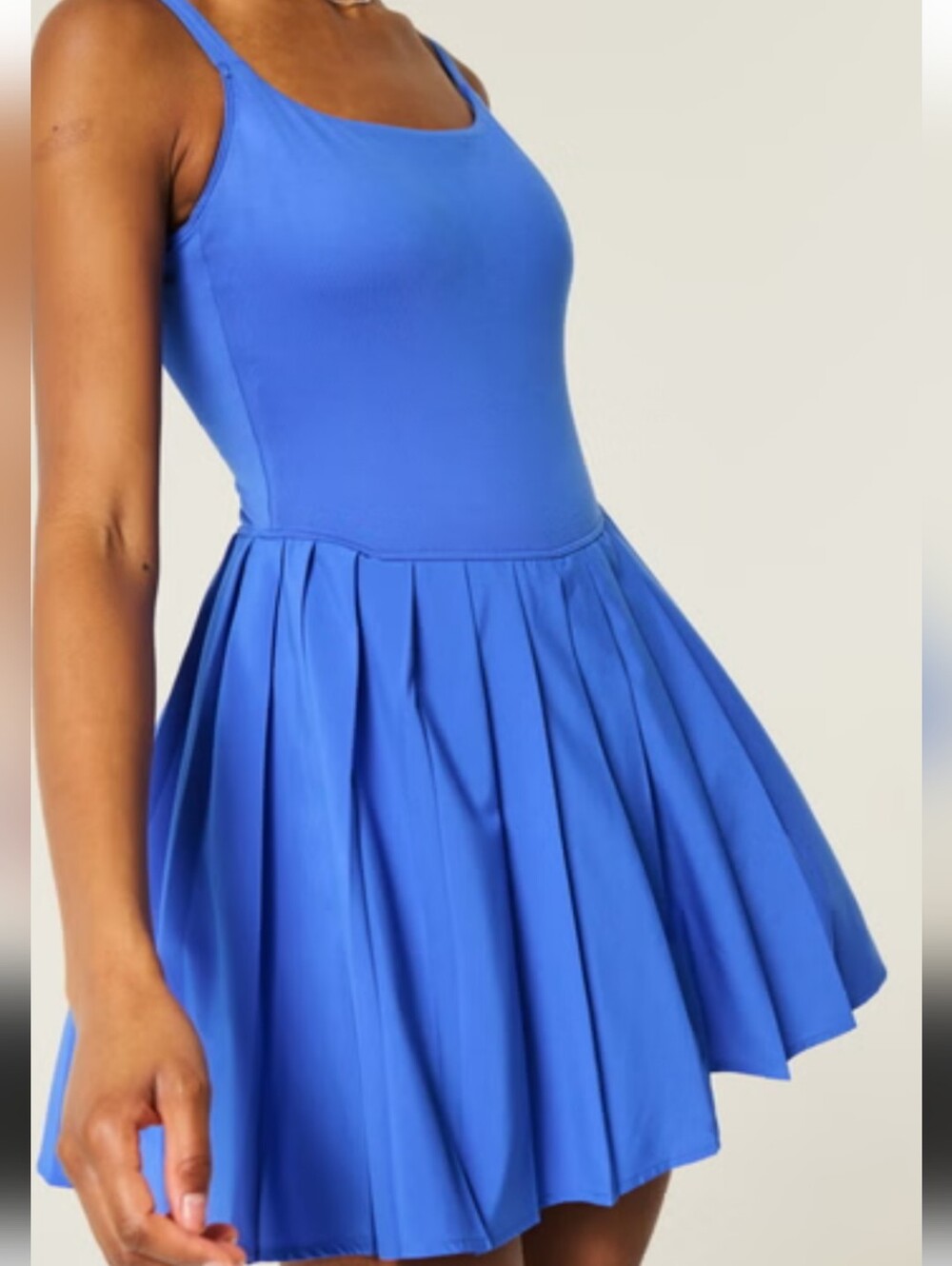 Gilly Hicks Electric Blue Pleated Mini Dress
